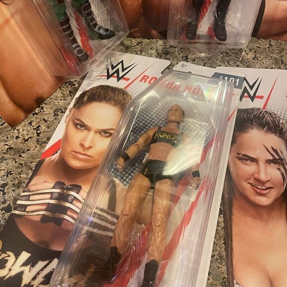 WWE Action Figures set of 6 NIB AJ Styles Bobby Lashley ALI Ronda Sarah - Picture 8 of 14